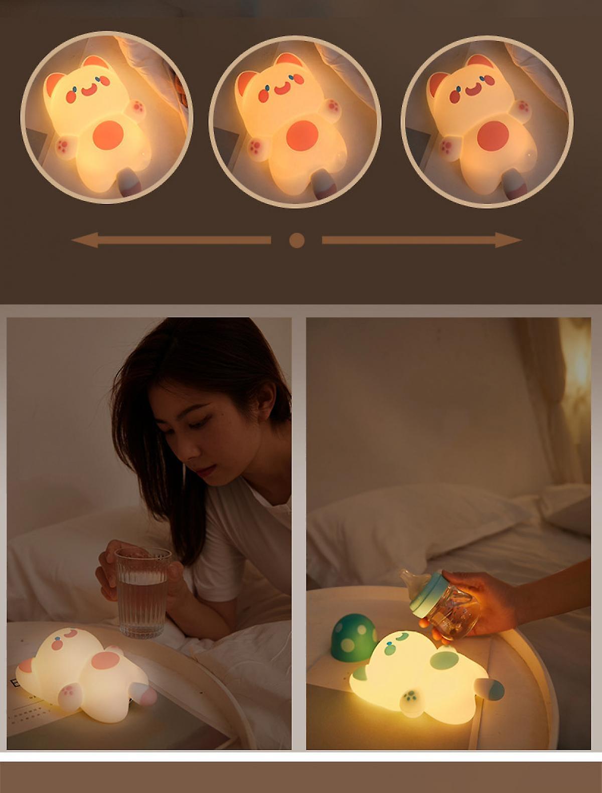 Cute Night Light For Kids，baby Night Light，tap Control Nursery Night Lamp，usb Rechargeable，birthday Gifts For Baby(2pcs)