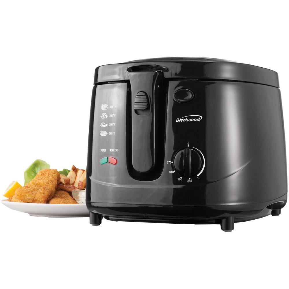 Brentwood Appliances 2.6 qt. Black Electric Deep Fryer DF-725