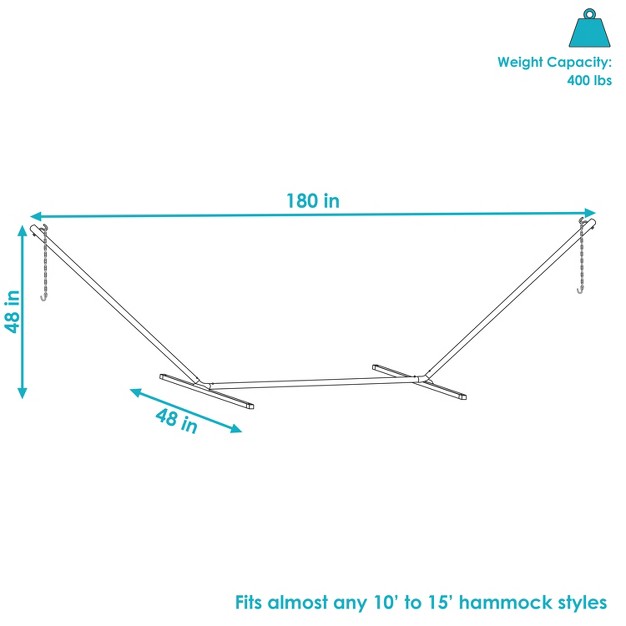 Sunnydaze Large 2 person Hammock Stand With Heavy duty Steel Beam Construction