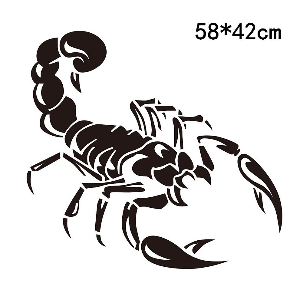 3d Scorpions Car Sticker Auto Vehicle Body Waterproof Car-styling Decal Car Trucks Bonnet Side Sticker Decoration 30cmx20cm Black