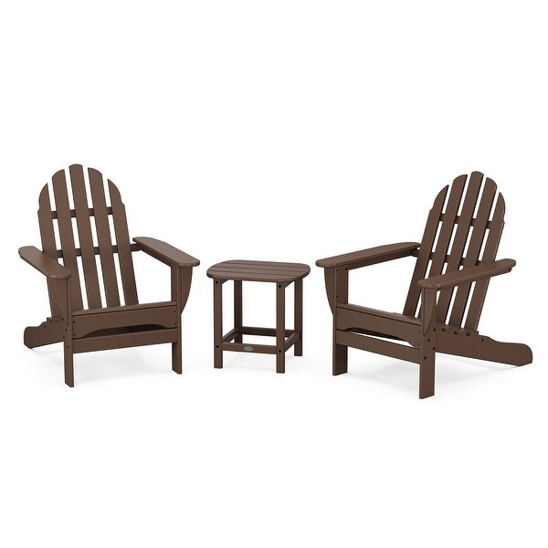 POLYWOOD Classic Adirondack 3Piece Set with South Beach 18