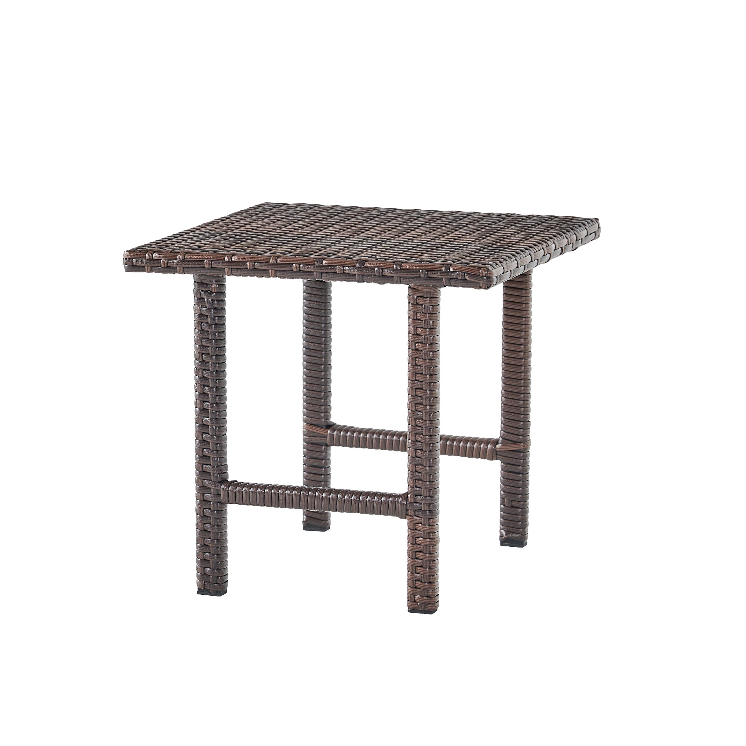 Lakeport Outdoor 3pc Brown Wicker Side Table Set