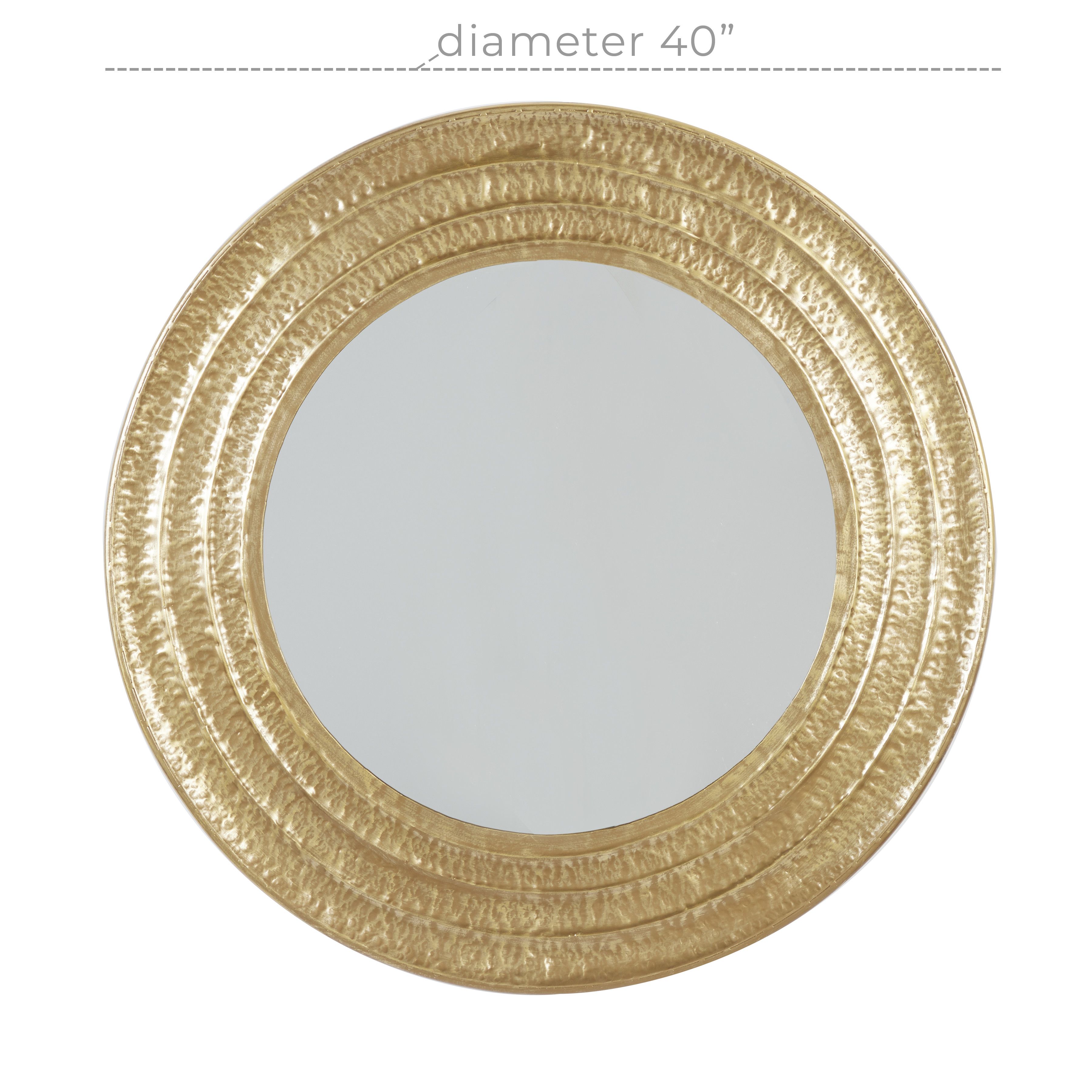 Gold Glam Metal Wall Mirror 39 x 39