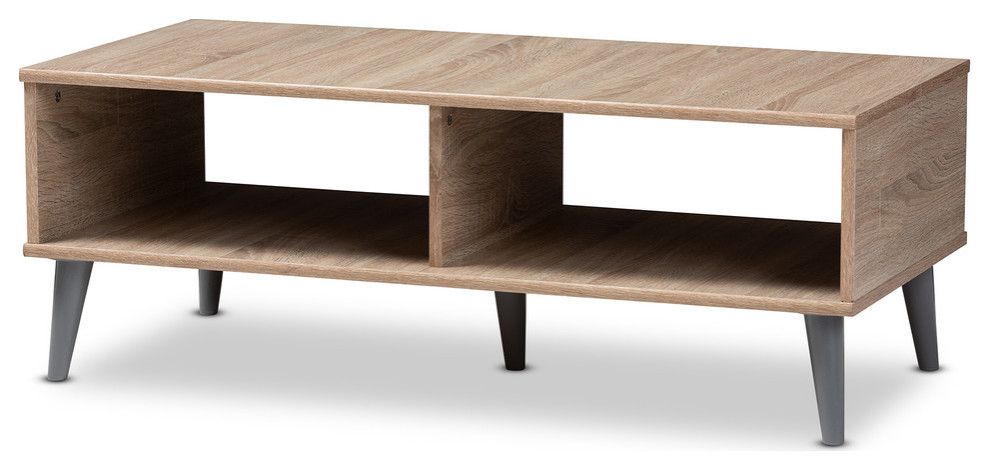 Pierre Mid Century Modern Wood Coffee Table   Midcentury   Coffee Tables   by Baxton Studio  Houzz