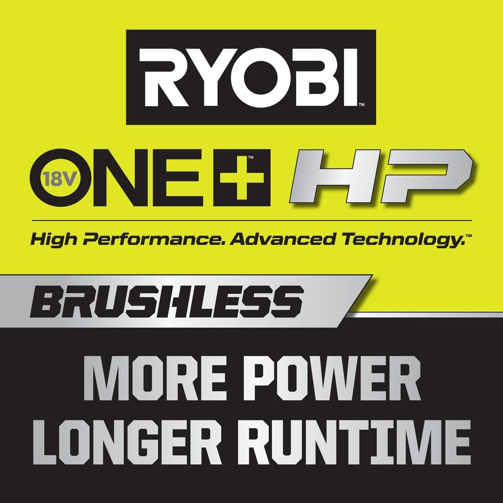 RYOBI ONE+ HP 18V Brushless 16 in. Cordless Battery Walk Behind Push Lawn Mower with (2) 4.0 Ah Batteries and (1) Charger P1190