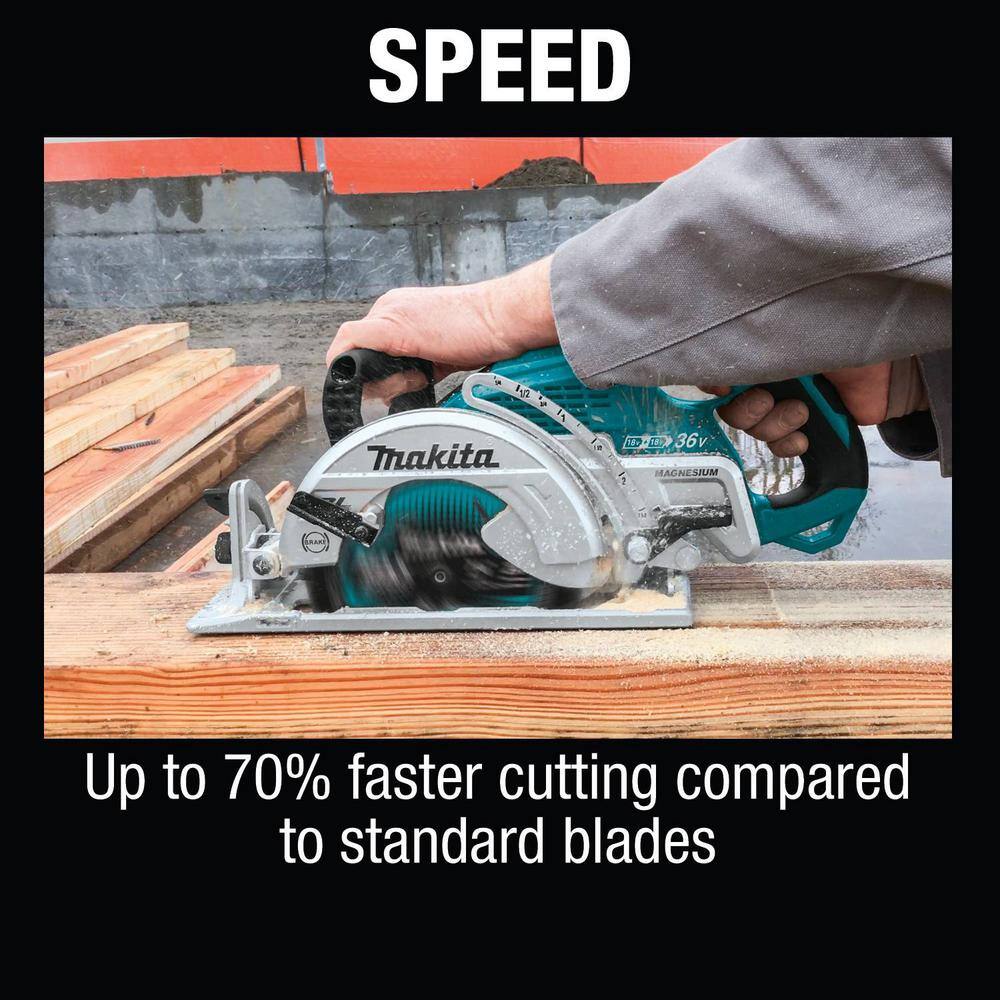 Makita 7-14 in. 24T Carbide-Tipped Max Efficiency Ultra-Thin Kerf Circular Saw Blade Framing (10-Pack) B-61656-10