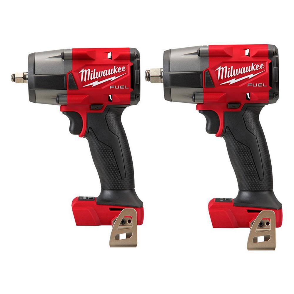 MW M18 FUEL GEN-2 18V Lithium-Ion Mid Torque Brushless Cordless 38 in. and 12 in Impact Wrench (2-Tool) 2960-20-2962-20