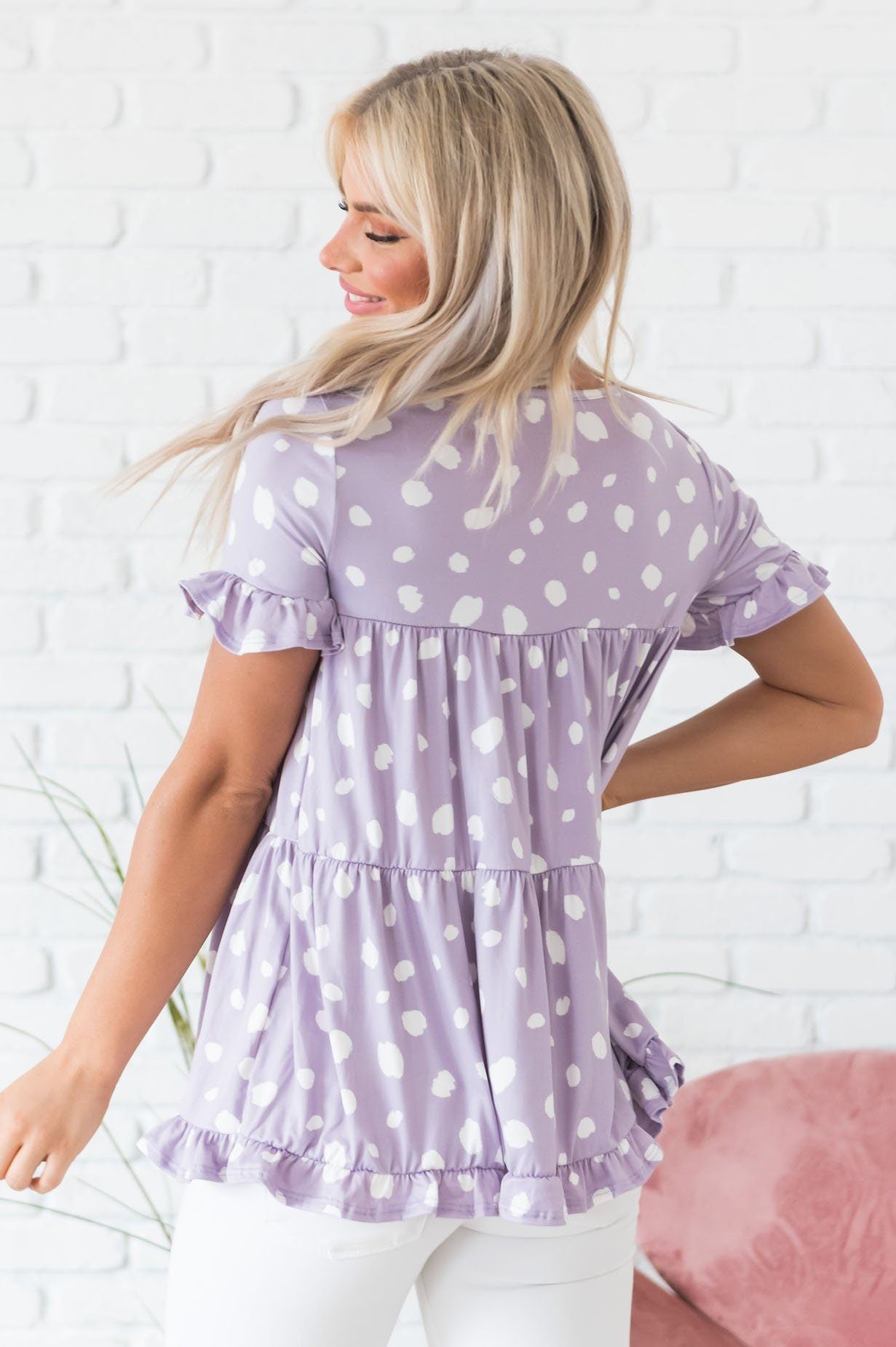 Easily Spotted Modest Babydoll Blouse