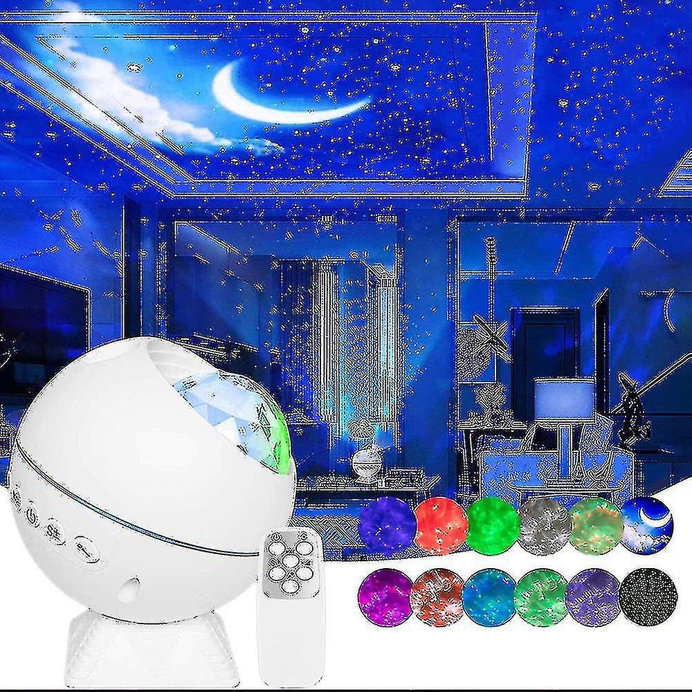 Led Galaxy Star Moon Cloud Projector Night Light Starry Ocean Wave Lamp W Remote - Ssxjv