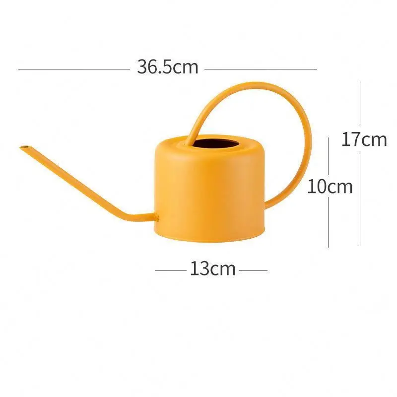 Colorful Powder Coated Floral  Plant Pot 1L 1.4L Galvanized Metal Long Neck Spout Water Cans Watering Cans For Garden Plant/