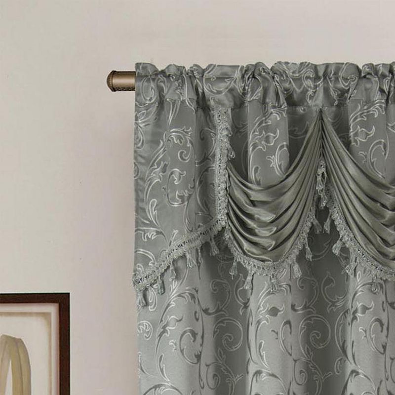 Franklin 2 Pack Double Panel Sheer Drapes Floral Pattern For Elegant Decor