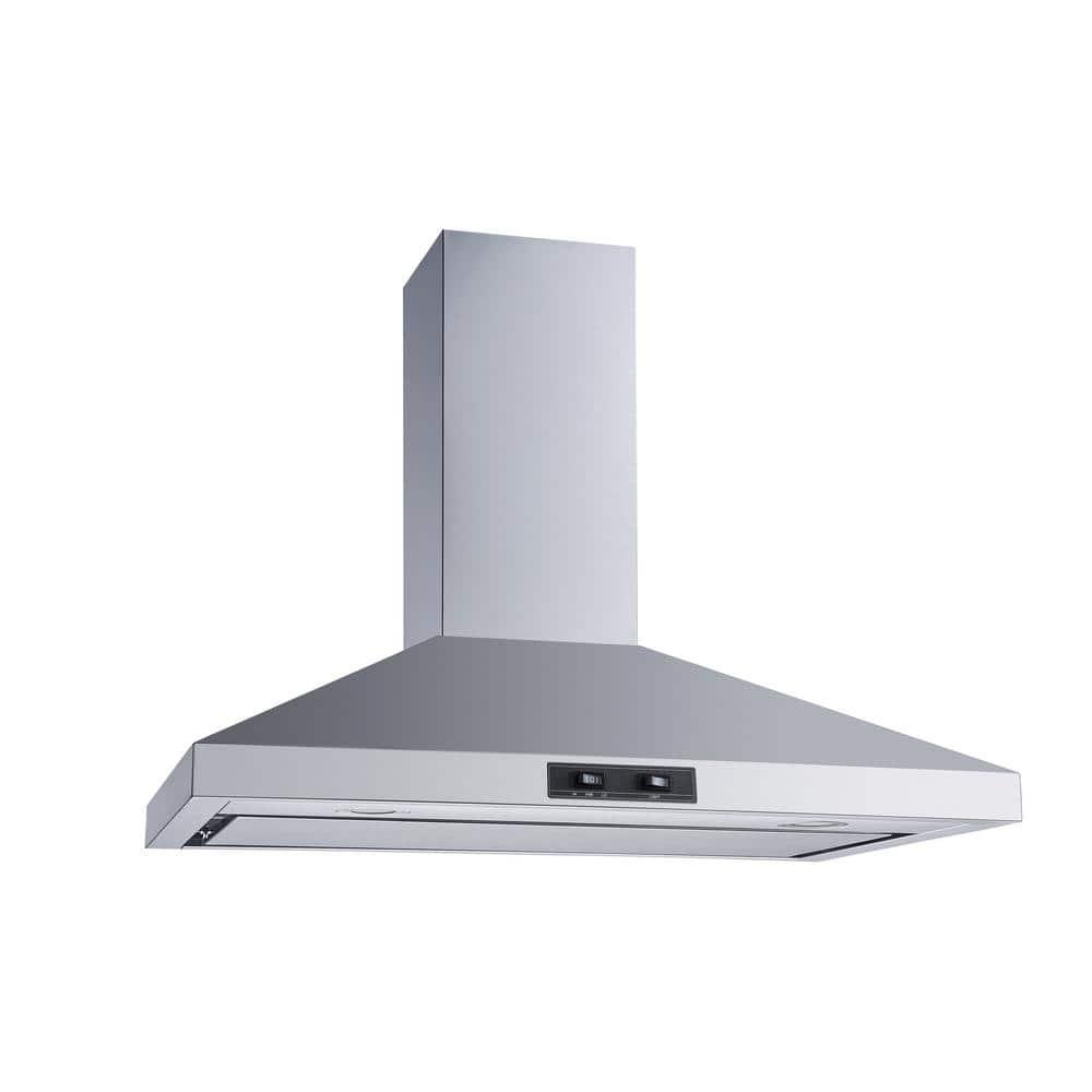 Winflo 30 in Convertible Wall Mount Range Hood in Stainless Steel with Mesh Filter and Stainless Steel Panel