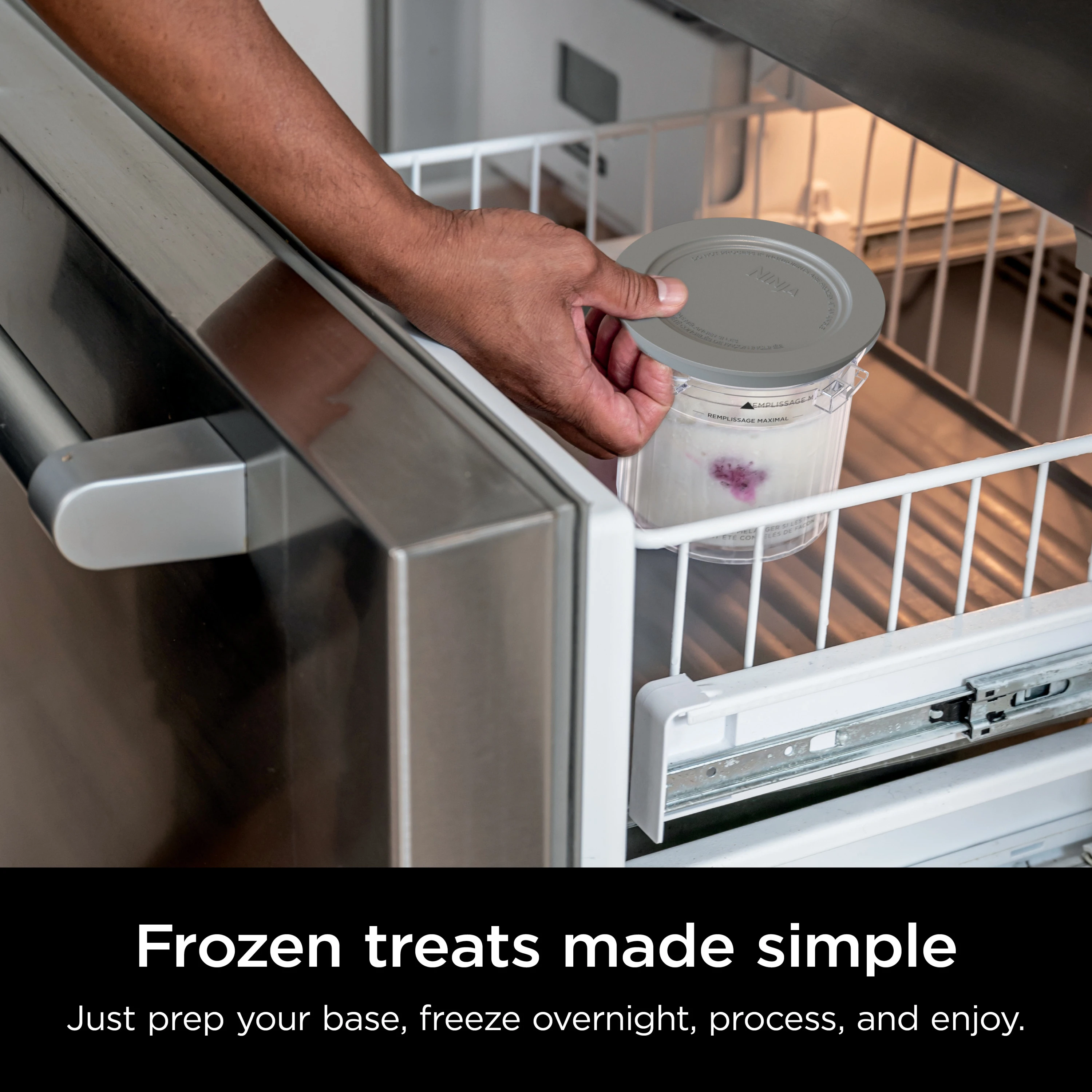 Ninja CREAMi Breeze Ice Cream Maker and Frozen Treat Maker with 5 One-Touch Programs - White， NC100