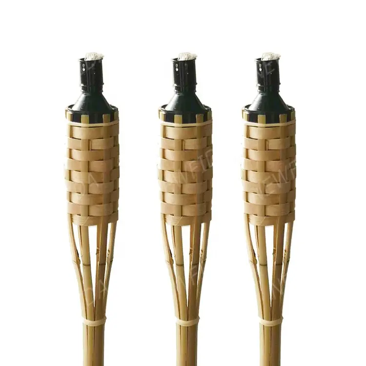 Tiki Tropical Decor Luau Party Garden Supplies Outdoor Bamboo Torch