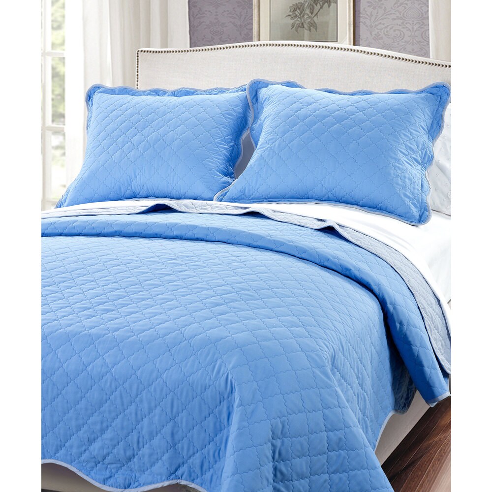 Serenta Reversible Quilted 3 piece Bedspread Set