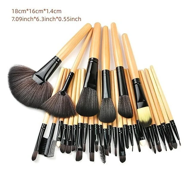 32 Pcs Multifunctional Makeup Brushes Set Fashion Professional Beauty Tool Suitable For Blush, Loose Powder, Foundation, Eye Shadow, Concealer, Eyebrow, Nose Shadow, Highlighter