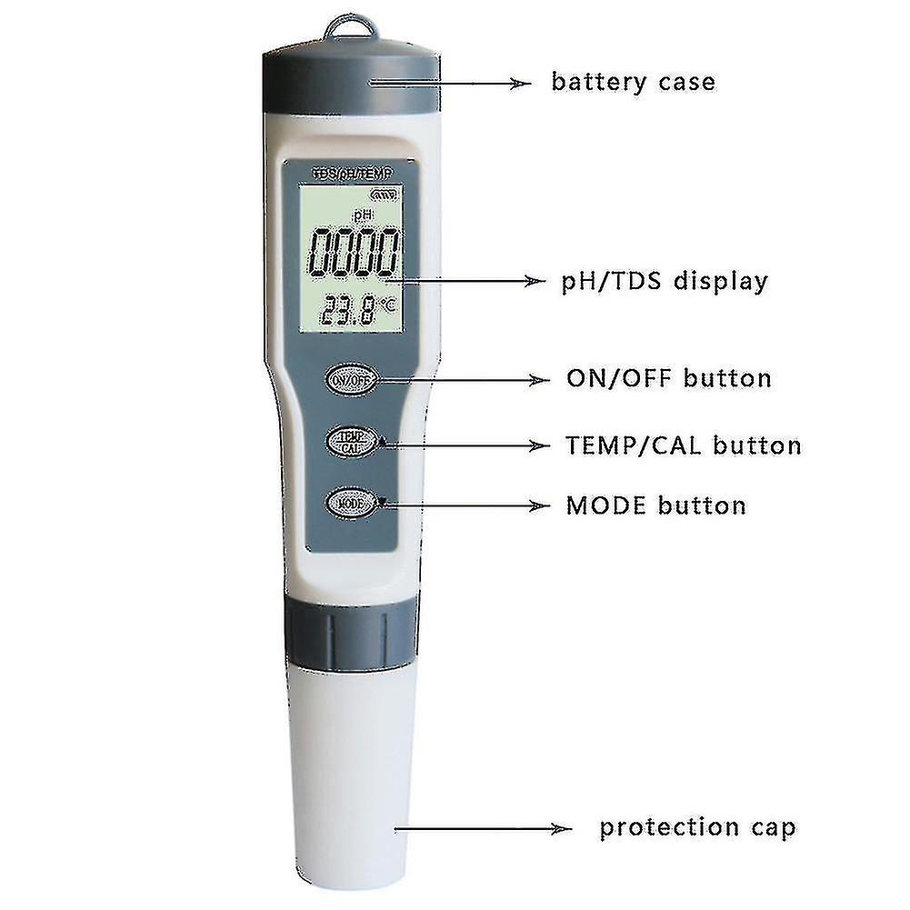 3 In 1 Pen High Tds/ph/temp 0-14 Ph Measurement Ran For Swimming Pool -