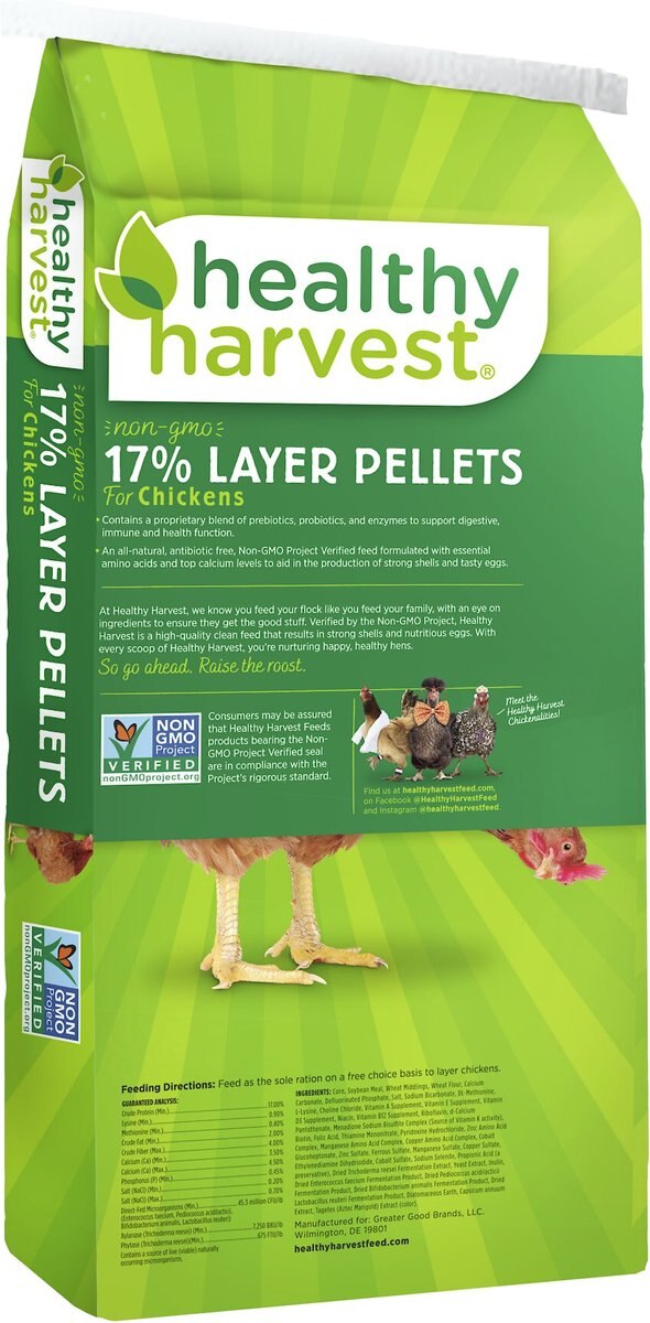 Healthy Harvest Non-GMO 17% Protein Layer Pellets Poultry Feed