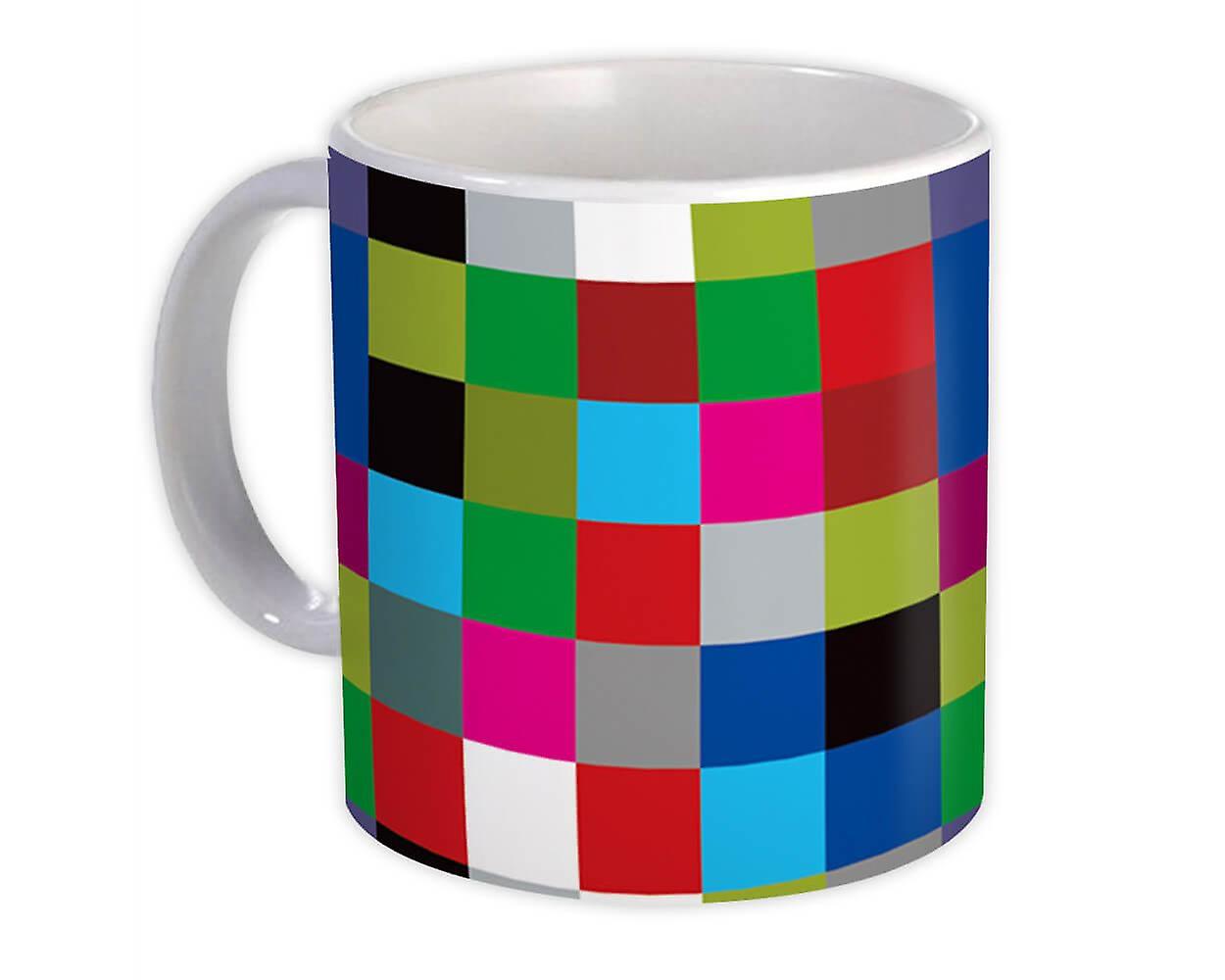 Gift Mug: Squares Patterned