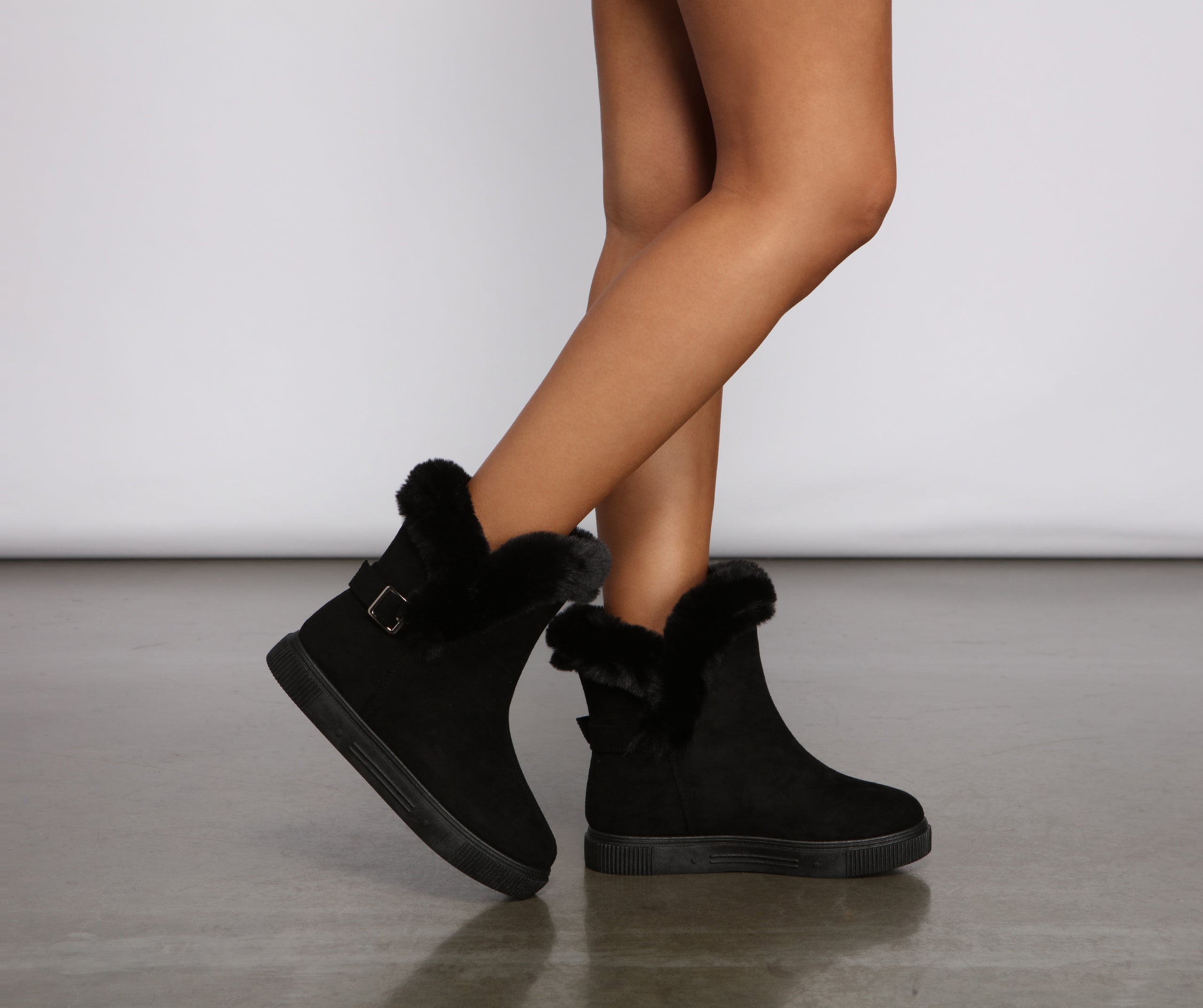 Cuddle Weather Faux Suede Booties