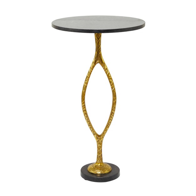 Large Transitional Metal And Marble Accent Table Gold Olivia amp May