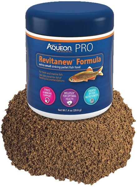 Aqueon PRO Revitanew Formula Fish Food， 1.4-oz jar