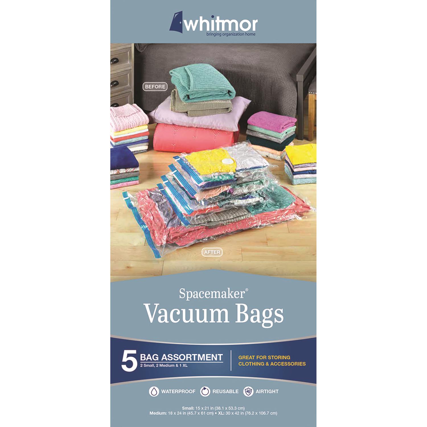 Whitmor Spacemaker Clear Vacuum Cube Storage Bags