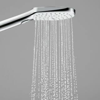 Hansgrohe 3-Spray Patterns with 2.0 GPM 4.75 in. Wall Mount Handheld Shower Head in Chrome 4528400