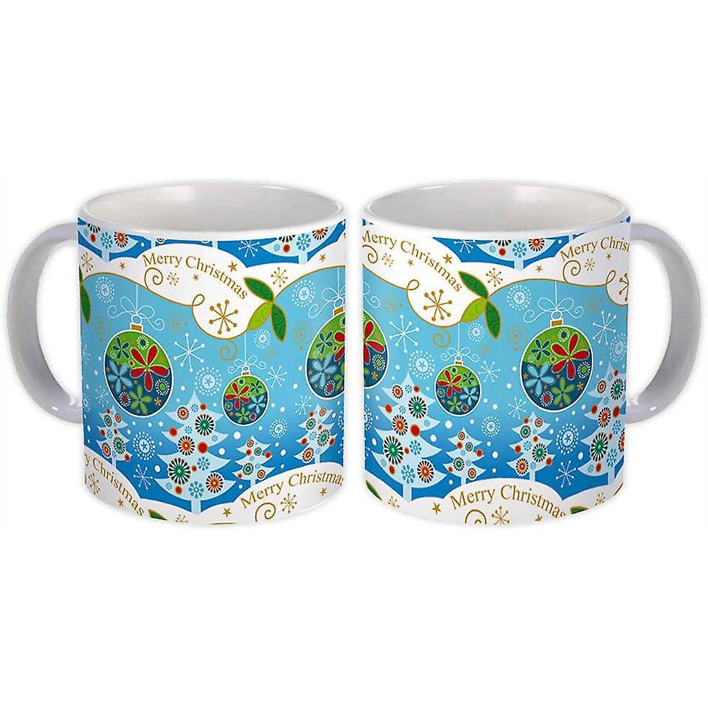 Gift Mug: Flower Stamped Balls Winter