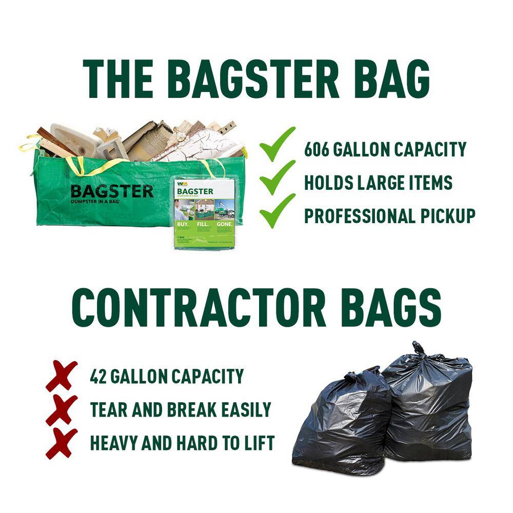 WM Bagster Dumpster in a Bag (Holds up to 3300 lb.) 775-658