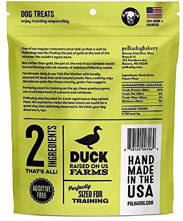 Polkadog Lucky Duck Training Bits Dehydrated Dog Treats， 8-oz bag