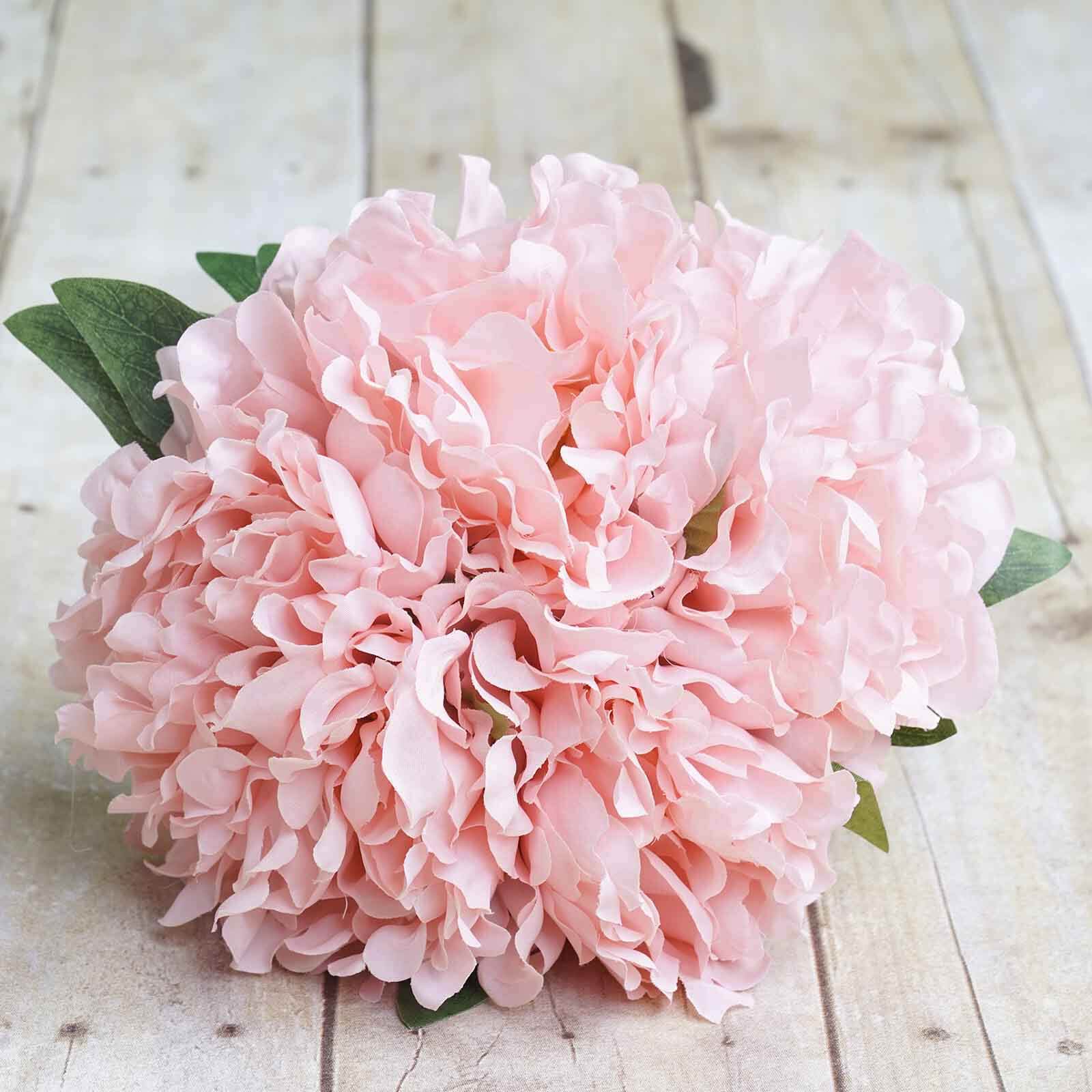 Pink Real Touch Artificial Silk Peonies Flower Bouquet 11