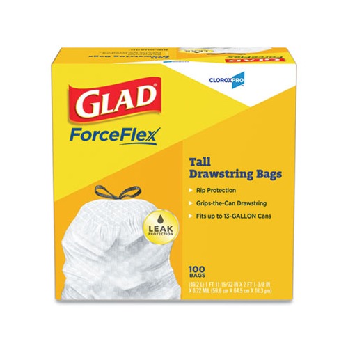 Glad Tall Kitchen Drawstring Trash Bags  CLO78526