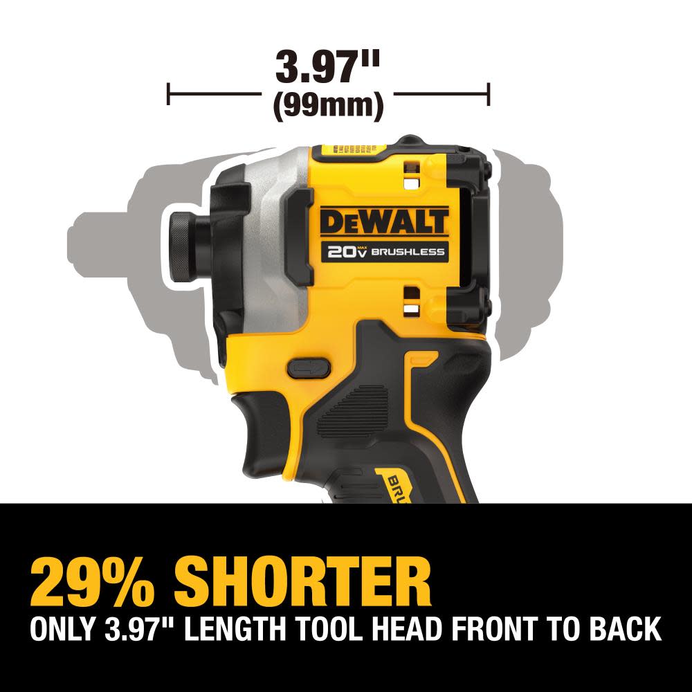 DEWALT ATOMIC 20V MAX Impact Driver Kit 1/4 3 Speed Brushless Cordless ;