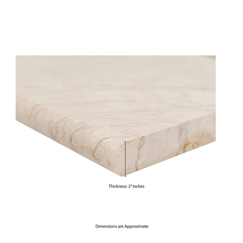 MSI Aegean Pearl 2 in. x 12 in. x 24 in. Marble Pool Coping (10 Pieces20 sq. ft.Pallet) LCOPMAEGPRL1224