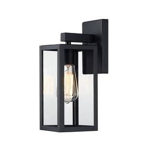 Hukoro Martin 1-Light Matte Black Outdoor Wall Lantern Sconces (2-Pack) F87702-BK