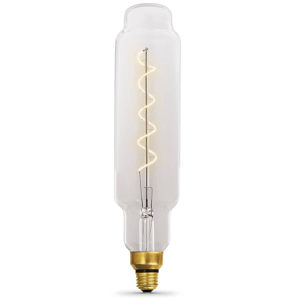 Feit Electric 60-Watt Equivalent Bottle Edison LED Clear Glass Vintage Oversized Spiral Filament Light Bulb Warm White 2000K (1-Bulb) VBSCL820FIL