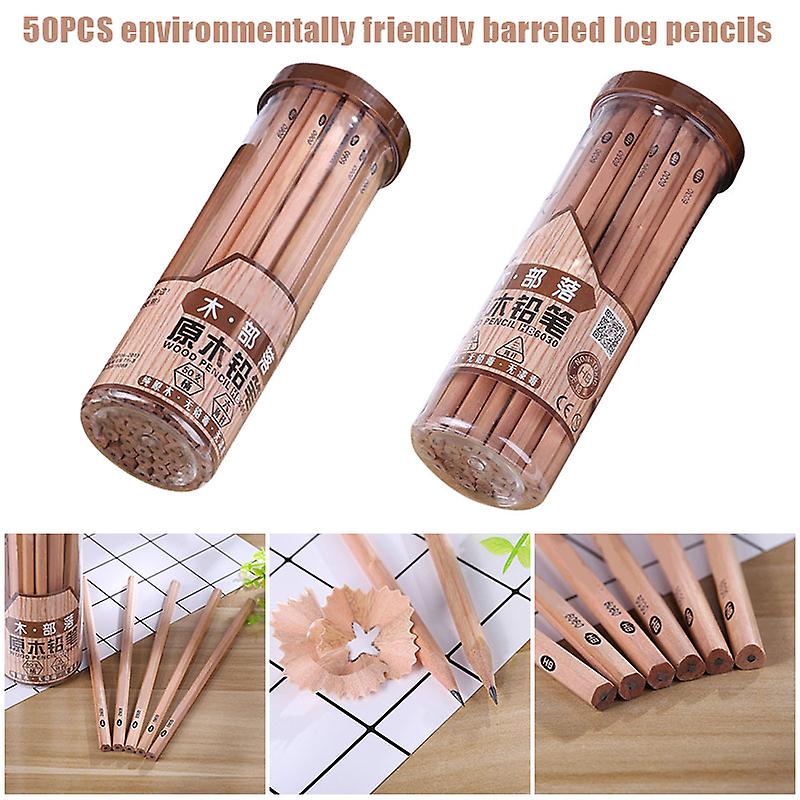 50 Pcs Standard Pencil Black Hard 2h/2b/hb Pencil Triangular Grip Nature Wooden Pencil For(hexagon Bar-hb)