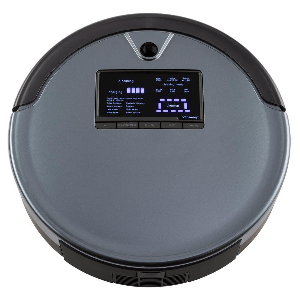 bObsweep PetHair Plus Robotic Vacuum Cleaner and Mop with Docking Station MultiSurface Cleaning in Charcoal