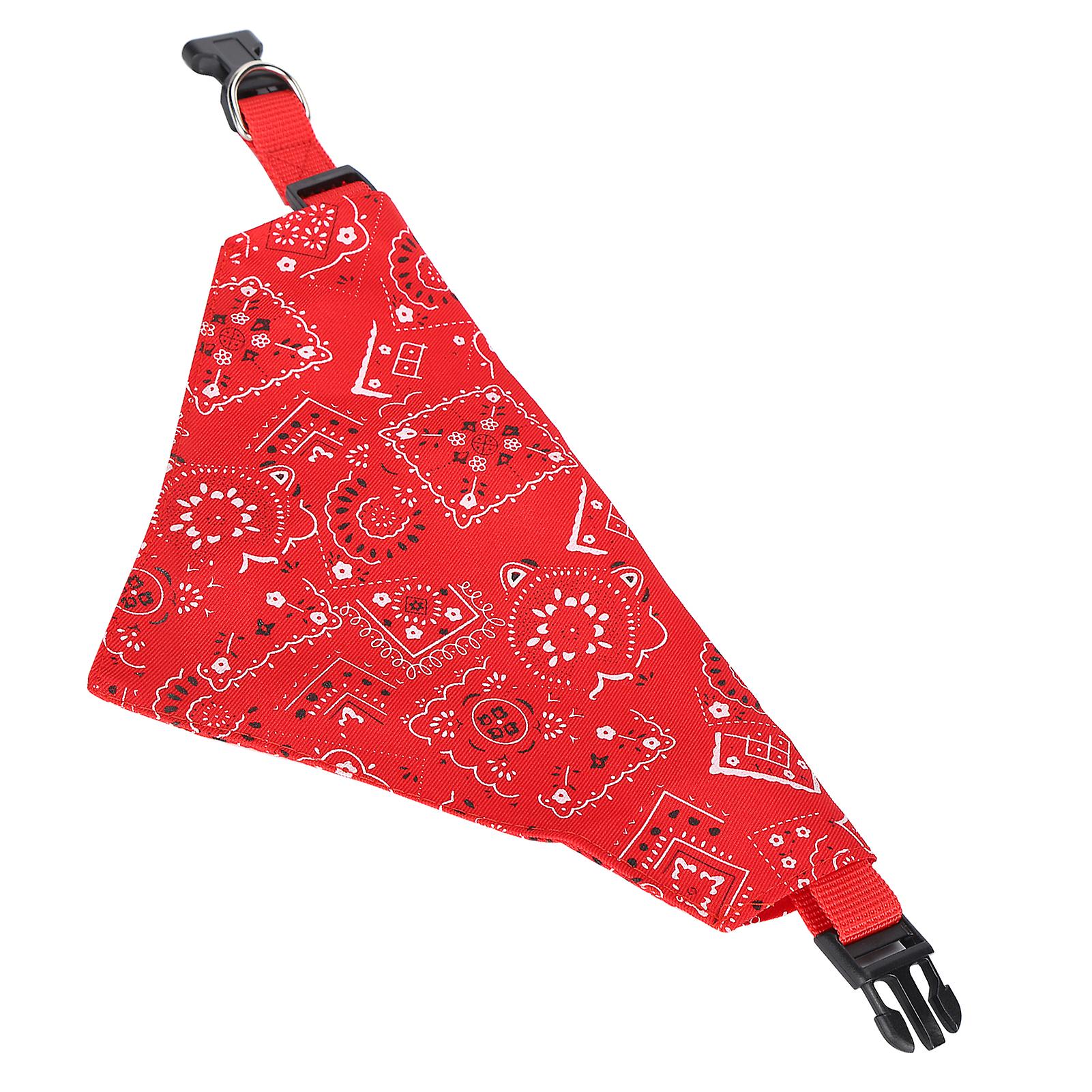 Pet Handkerchief With Adjustable Buckle Pet Pig Polyester Scarf Triangular Collarred S