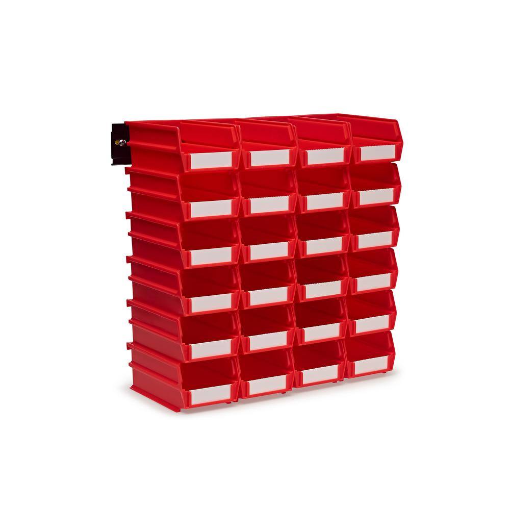 Triton Products 17 in. H x 16.5 in. W x 7.375 in. D Red Plastic 24-Cube Organizer 3-220RWS