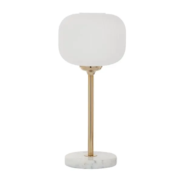 White Metal Modern Table Lamp - 10 x 10 x 23