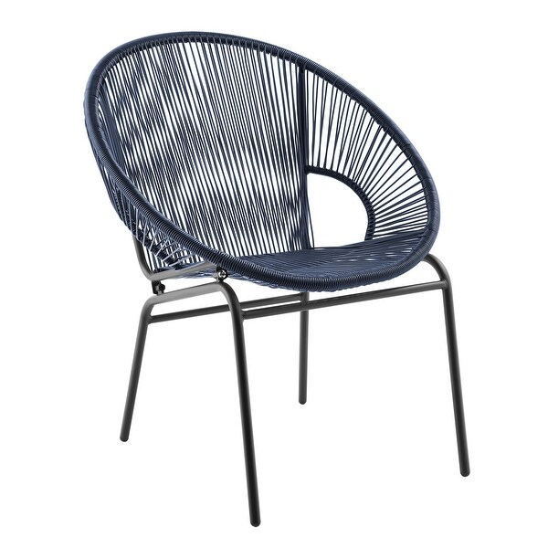 Corvus Sarcelles Woven Wicker Indoor/Outdoor Bistro Chairs (Set of 2)