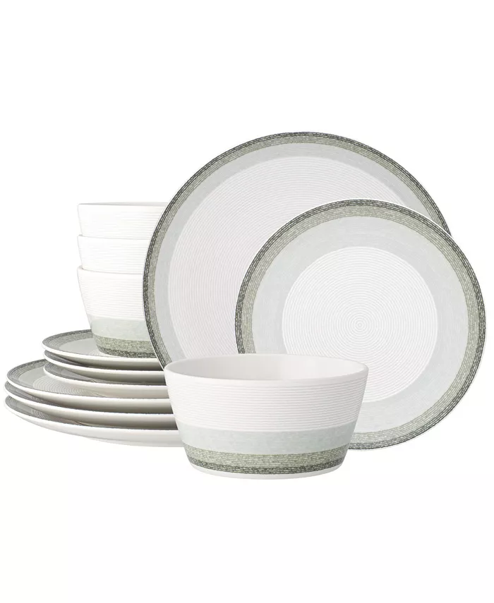 Noritake Colorscapes Layers 12 Piece Coupe Dinnerware Set