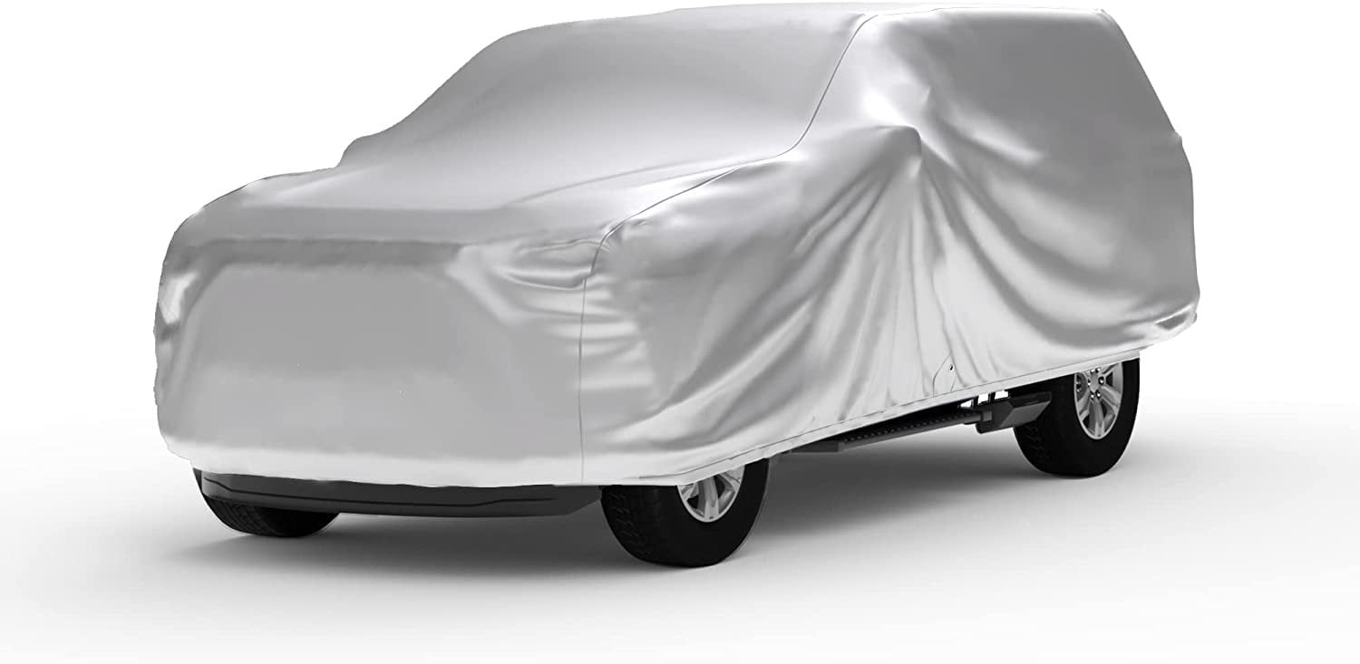 Car Cover Compatible with Jeep 1971-1988 Pickup Regular Cab with Camper Shell Weatherproof Light Outdoor Multilayered Durable Truck Cover  for Sun， High Moisture Climates