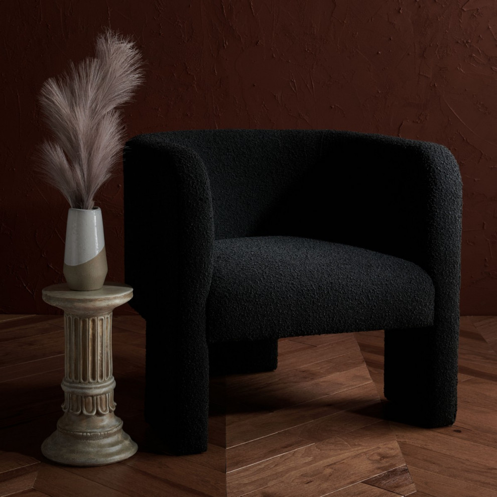 Safavieh Couture Sammie 3 Leg Boucle Accent Chair   Contemporary   Armchairs And Accent Chairs   by Safavieh  Houzz