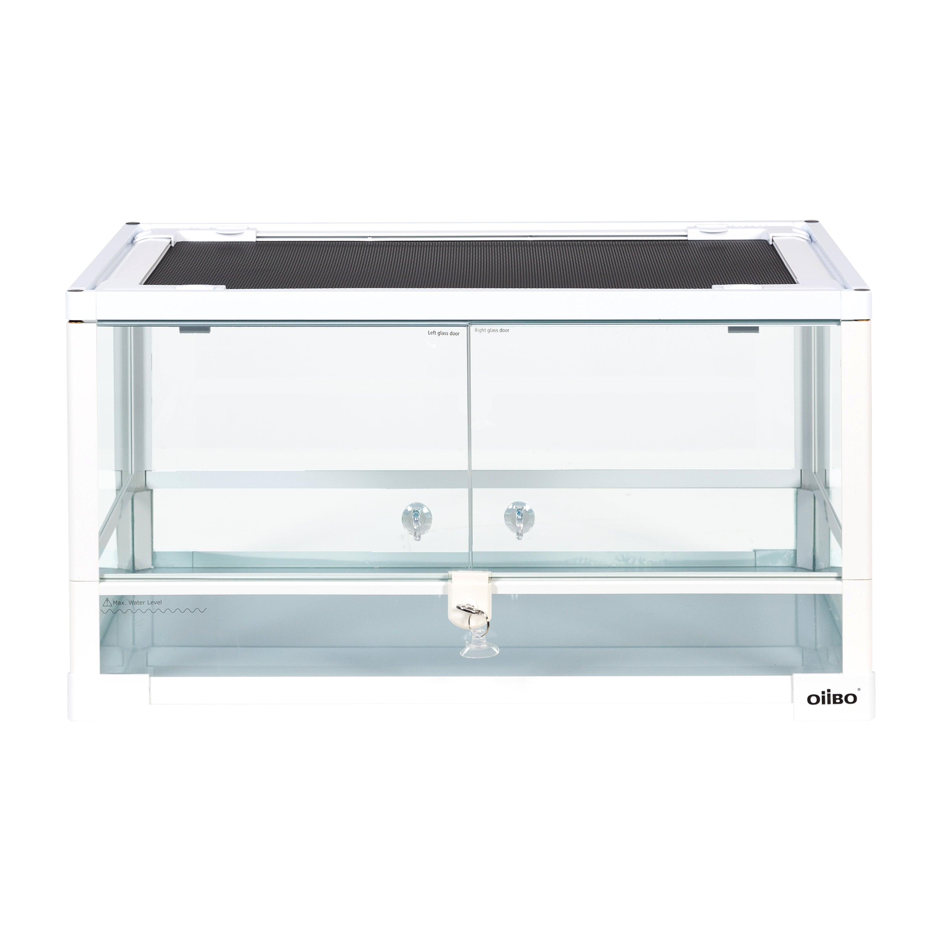 OiiBO Reptile Glass Terrarium， Swing Doors with Screen Ventilation Reptile Terrarium 24