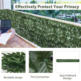 WELLFOR 4-Piece 118 in. L x 39 in. W Polyester Garden Fence Artificial Ivy Privacy Fence Screen NP-HPY-10488-4