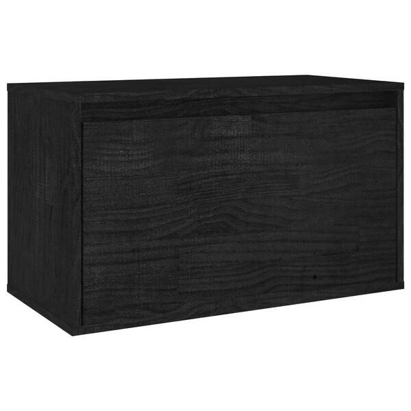 vidaXL TV Cabinets 3 pcs Black Solid Wood Pine - 23.6