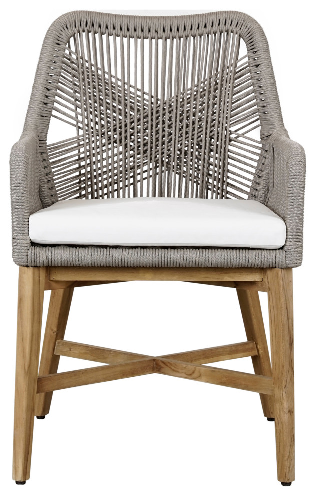 Marley Outdoor Dining Chair Ash Gray   Beach Style   Outdoor Dining Chairs   by Kosas  Houzz